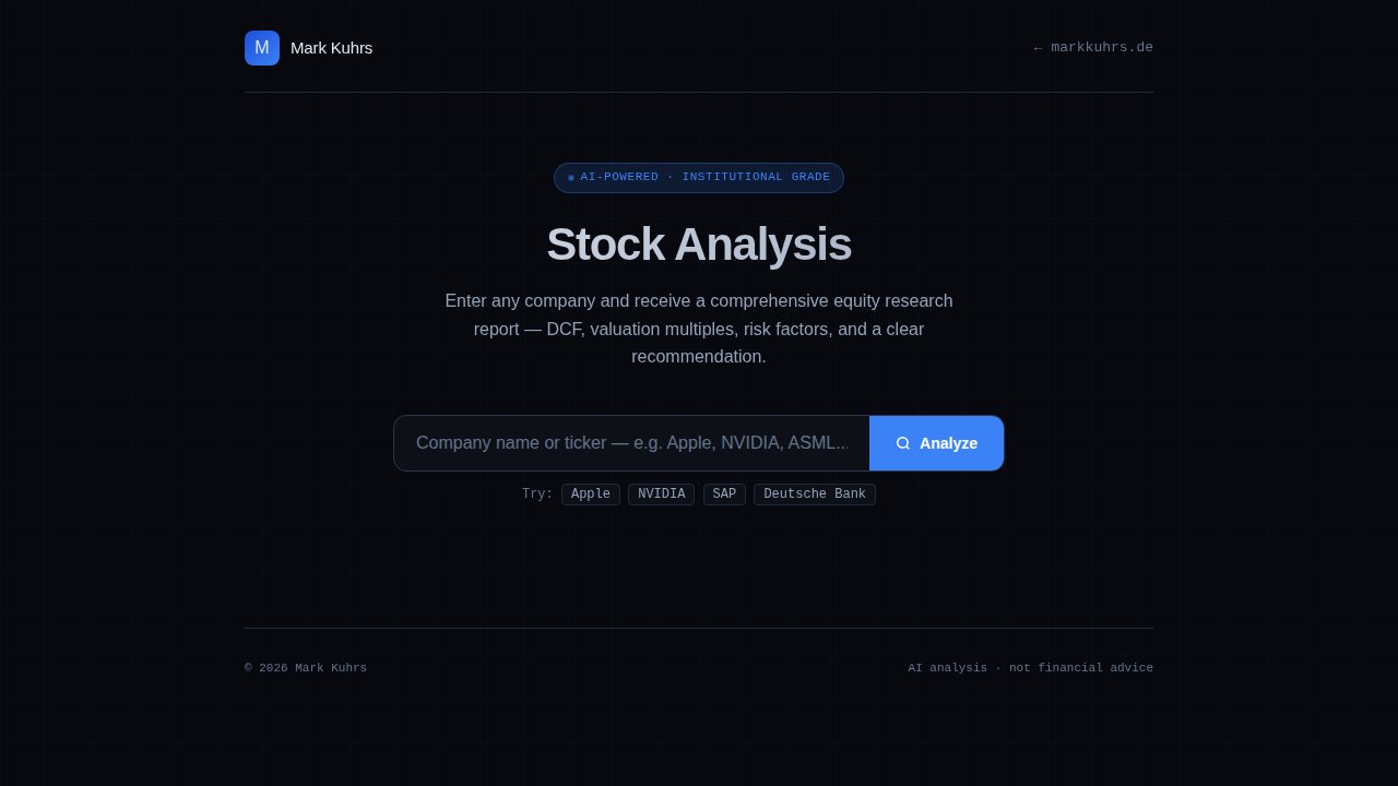 Stock Analysis Preview